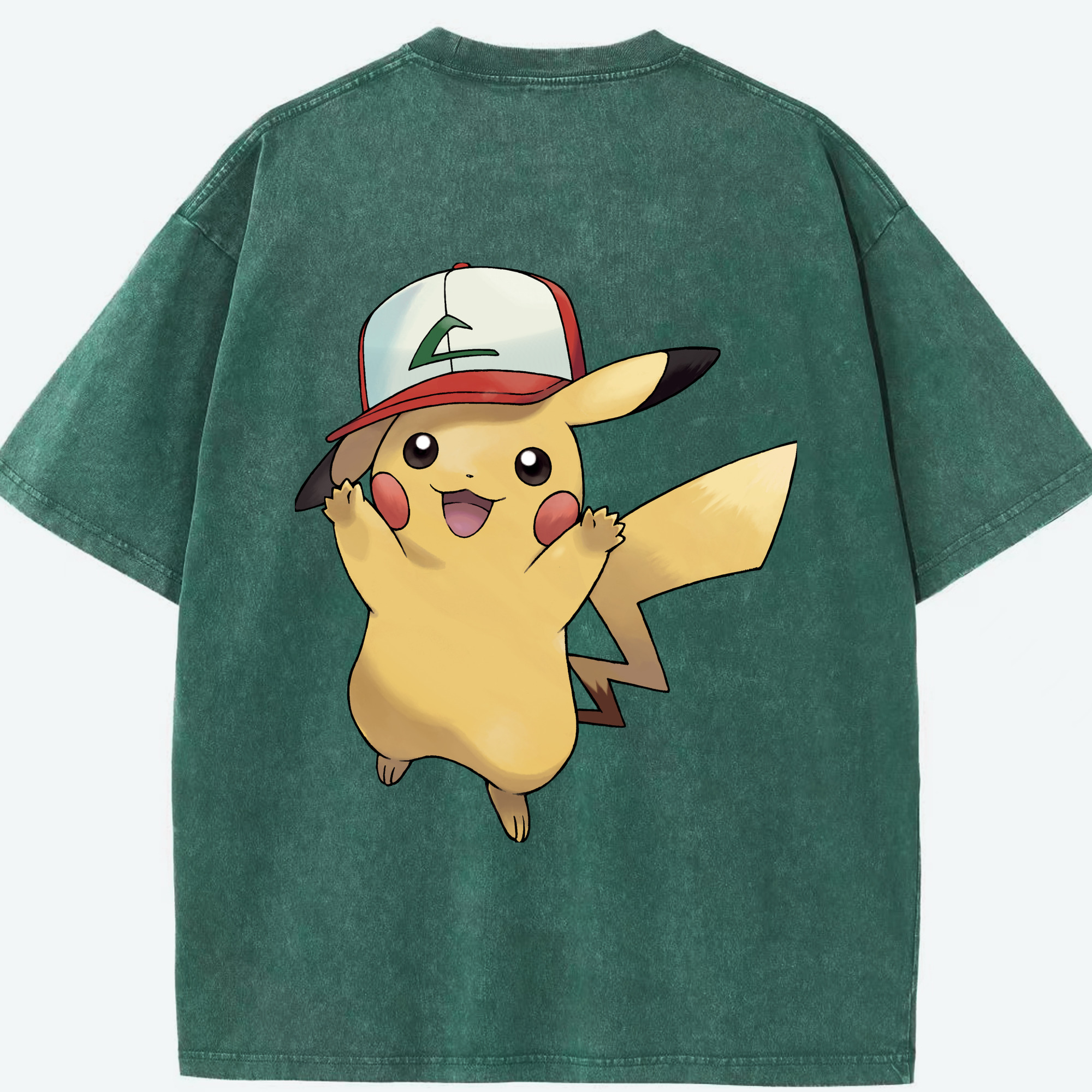 （画像用） ポケットモンスター Pokémon 綿100% ヴィンテージ風 半袖Tシャツ（背面プリント）